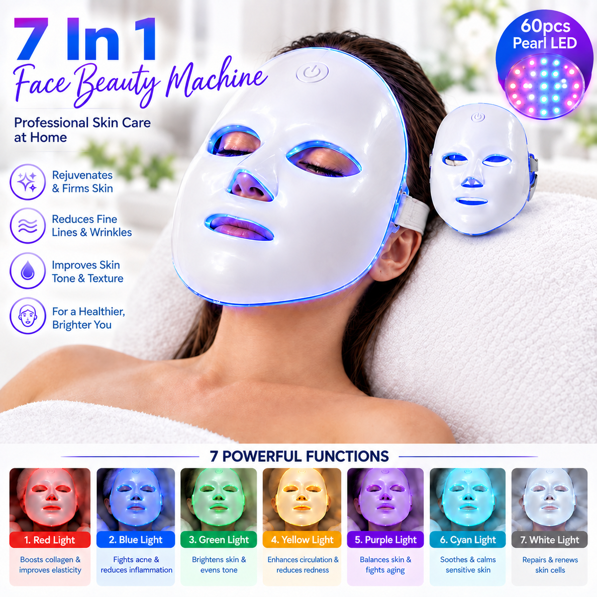 Velqira Beauty Bliss — The LumiGlow LED Mask