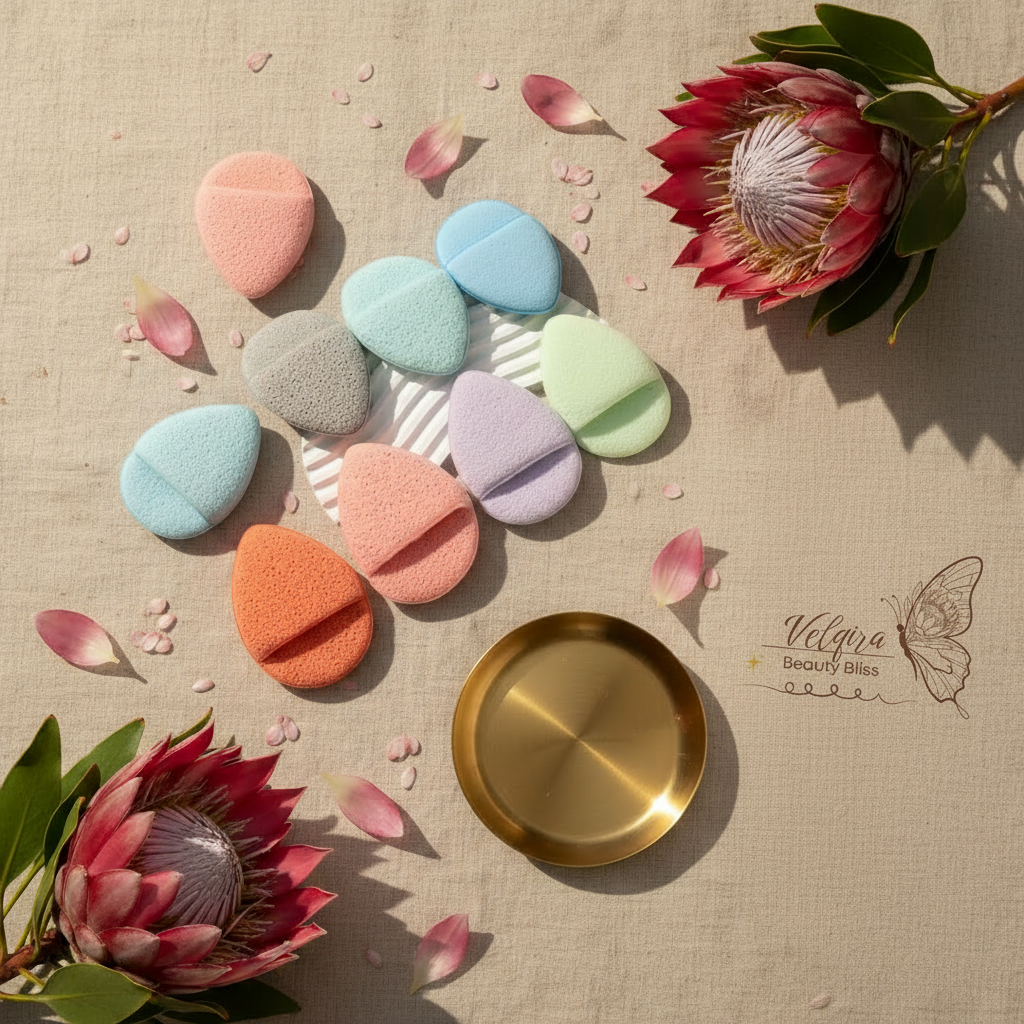 Velqira Beauty Bliss | PureGlow Exfoliating Facial Sponge Set 7pc