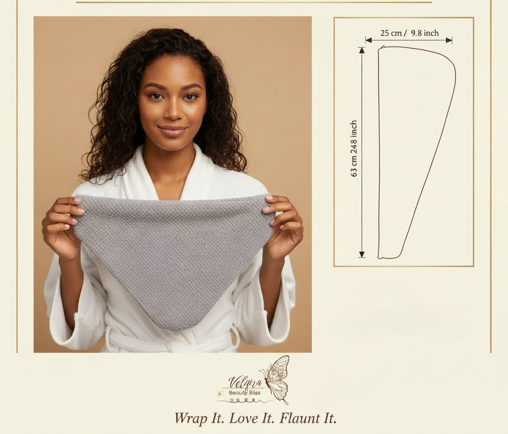 Velqira Beauty Bliss | CloudWrap Microfiber Hair Towel 2pc